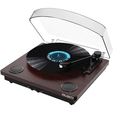 Majority Moto Turntable hnědá / Gramofon / 33 & 45 & 78 RPM / Bluetooth 5.3 / USB / RCA