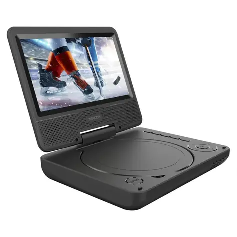 SENCOR SPV 2075 černá / Přenosný DVD přehrávač / 7" LCD displej / 3.5 mm jack / USB / SD / 1000 mAh