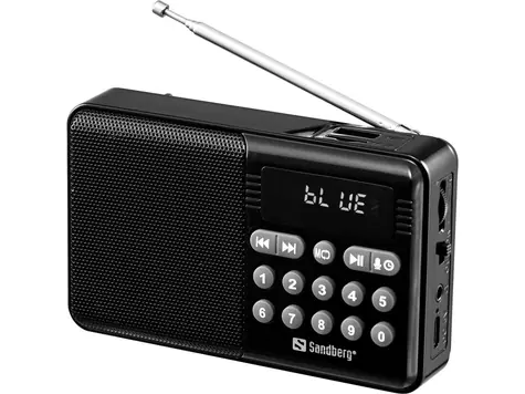 Sandberg Speaker Radio FM+BT Recharge černá / FM rádio s Bluetooth reproduktorem / 1200mAh / 5W 