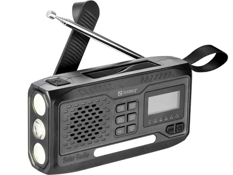 Sandberg Survivor DAB Radio All-in-1 4500 černá / FM + DAB / Powerbanka 4500mAh / Bluetooth reproduktor