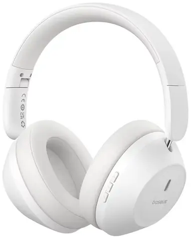 Baseus Bass 30 Max bílá / Bezdrátová sluchátka / mikrofon / Bluetooth 5.3 / ENC