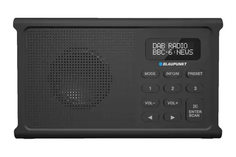 BLAUPUNKT DR3BK černá / rádio / DAB+ / FM / RDS / Bluetooth / 1800 mAh