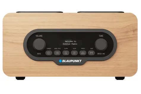 BLAUPUNKT DR10CR dřevo / digitální rádio / DAB+  / FM / RDS / Bluetooth / USB / microSD / 1800 mAh
