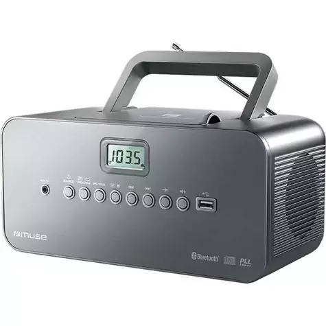 Rozbaleno - Muse M-30 BT černá / Přenosné rádio / FM / MW / PLL / CD / USB / Bluetooth / AUX  / rozbaleno