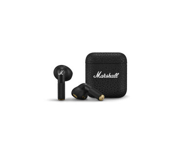 Rozbaleno - Marshall Minor IV černá / Bezdrátová sluchátka s mikrofonem / Bluetooth / rozbaleno
