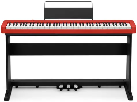 Casio S160RD červená set + stojan / digitální piáno / 88 kláves / USB / 6x AA & adaptér