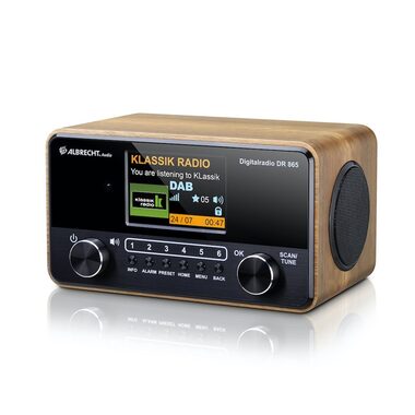 Rozbaleno - Albrecht DR 865 hnědá / Rádio / FM / DAB/DAB+ / AUX / rozbaleno