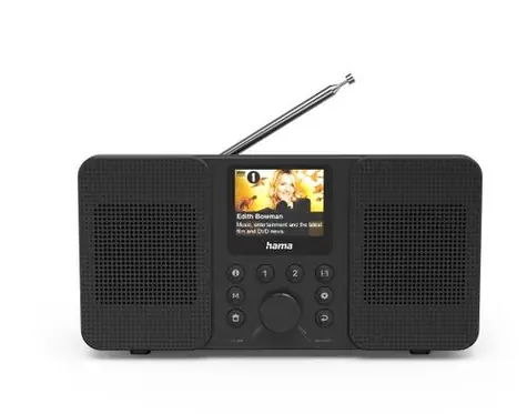 Hama DIR10 černá / digitální a internetové rádio / DAB+ / FM / Bluetooth / App ovládání