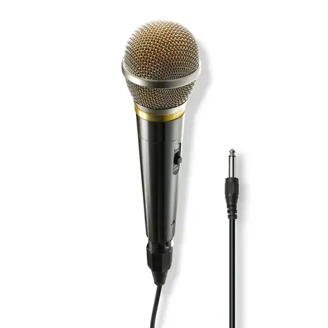 Hama Vocal Pro šedá-stříbrná / dynamický mikrofon / XLR / jack 6,35 mm / kov