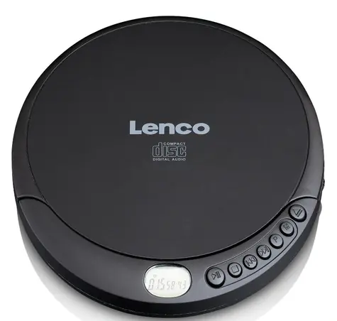Rozbaleno - Lenco CD-010 černá / přenosný CD přehrávač / 3.5 mm jack / CD&CD-R&CD-RW / rozbaleno