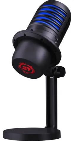 Redragon GM211 Nebula černá / Stolní mikrofon / dynamický / RGB / USB