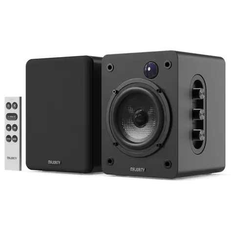Majority D50X Bookshelf černá / Reproduktory / 2.0 / 60W / Bluetooth 5.3 / AUX