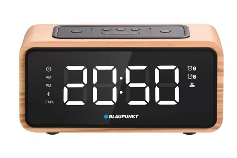 Rozbaleno - BLAUPUNKT CR65BT dřevo / rádio budík / LED displej / stmívatelný / bluetooth / rozbaleno