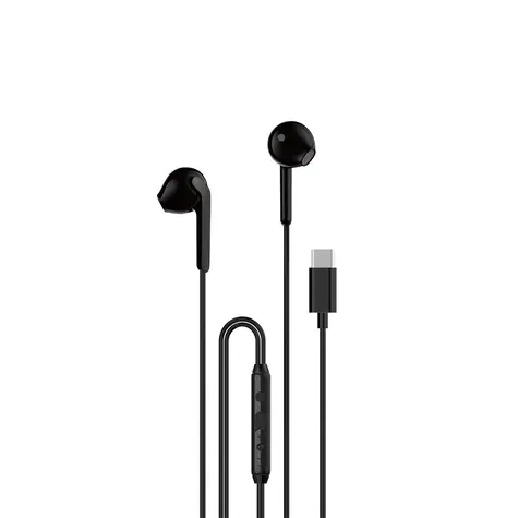 Dudao X3C drátová sluchátka do uší černá / s mikrofonem / USB-C / 1.2 m