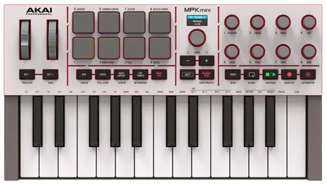 Akai MPK mini MK4 Kompaktní klávesový MIDI kontroler bílá