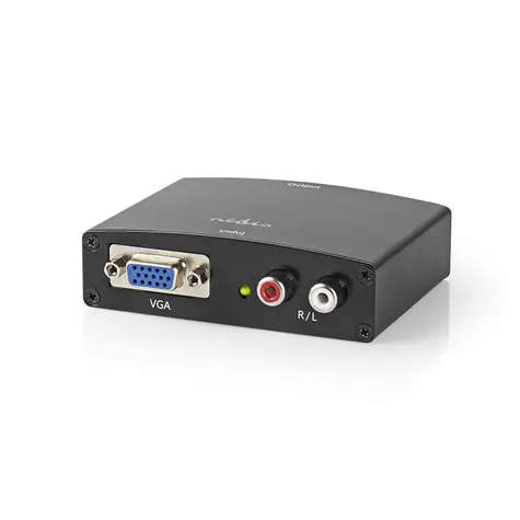 Nedis VCON3454AT převodník VGA + 2x RCA na HDMI / Full HD 1920x1080 / 1cestný / 1080p