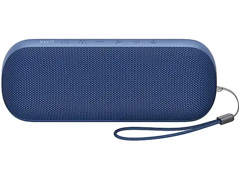 Havit M69 modrá / Přenosný Bluetooth reproduktor / 16W / Bluetooth / AUX / TWS