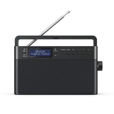 SENCOR SRD 7810 černá / Přenosné rádio / DAB+ / FM / Bluetooth / USB-C 