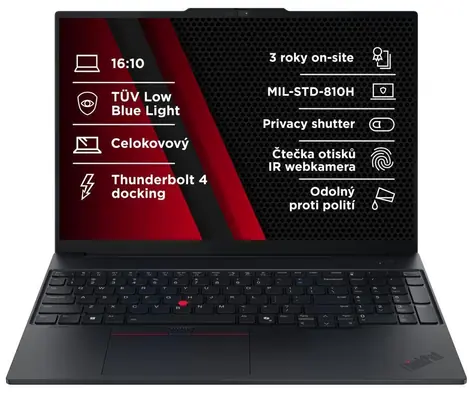 Lenovo ThinkPad E16 Gen 3 černá / 16" / AMD R7-250 / 16GB / 512GB SSD / AMD Graphics / W11P