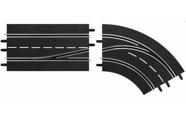 Carrera 30364 D132 | D124 - Předjíždění do zatáčky - pravé vnější