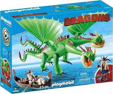 Playmobil Dragons 9458 Rafana a Ťafan s Krkounem a Plivounem /od 4 let
