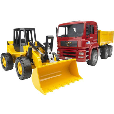 Bruder 02752 Nákladní auto MAN TGA s čelním nakladačem FR130 / 1:16 / od 3 let