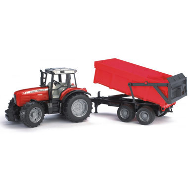 Bruder 02045 Traktor Massey Ferguson 7480 s vozem / 1:16 / od 3 let