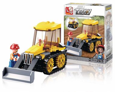 Sluban Town Stavitelé M38-B0377D Malý buldozer / LEGO - kompatibilní / Počet figurek|dílků: 1|132 / od 6 let