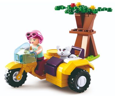 Sluban Girls Dream Holidays M38-B0600C Motocykl se sajdkárou / LEGO - kompatibilní / Počet figurek|dílků:1|66 / od 6 let