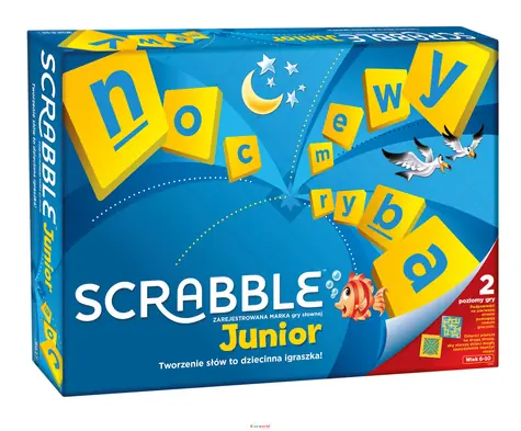 Mattel Y9735 Scrabble Junior - PL / Jazyková verze: PL / od 6 let