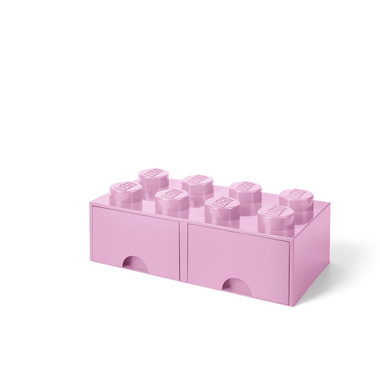 Room Copenhagen 40061738  Úložný box s šuplíky 250x500x180mm - světle růžová