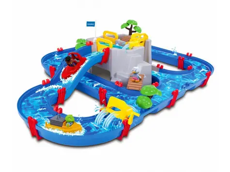 BIG AquaPlay Vodní dráha Mountain Lake s jeskyní & skluzavkou a přehradou  + 2 figurky