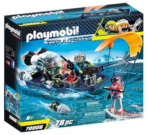 Playmobil® Top Agents 70006 TEAM S.H.A.R.K. Loď s harpunou /od 6 let / doprodej