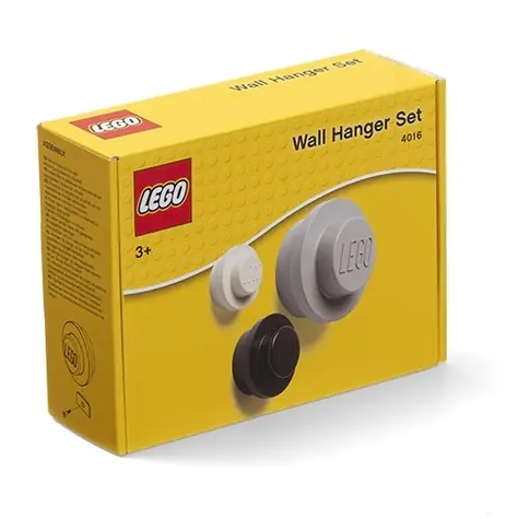 LEGO® Storage 40161733 Věšák na zeď 3 ks / bílá | černá | šedá