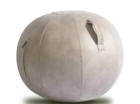 Eljet Vitaljet Designový míč - PU kůže šedá / balanční míč / 60-65 cm