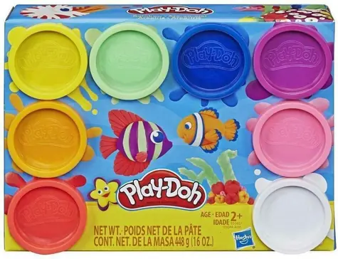 Hasbro Play-Doh Balení 8 barevných kelímků - Rainbow / od 2 let