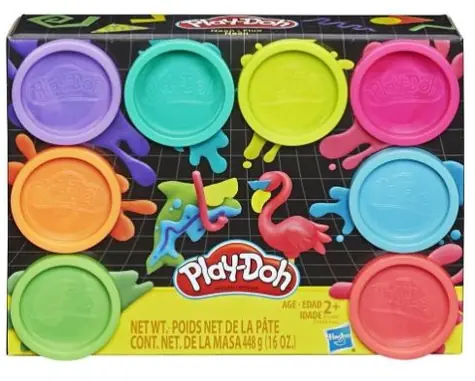 Hasbro Play-Doh Balení 8 barevných kelímků - Neon / od 2 let