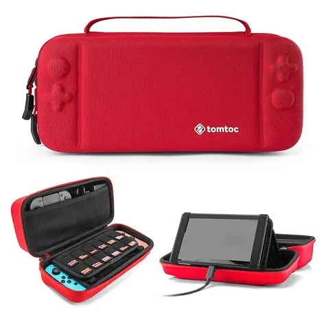 tomtoc Cestovní pouzdro pro Nintendo Switch červená