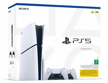 PlayStation 5 D Chassis (Slim) + 2x DualSense Wireless Controller White