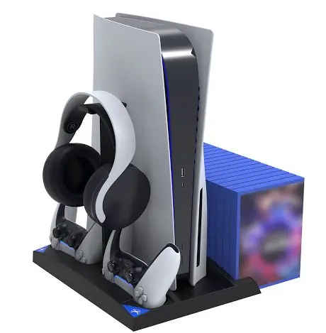 iPega P5013 Nabíjecí a chladicí stanice pro PS5 a PS5 ovladač černá