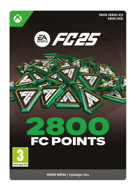 XSX EA SPORTS FC 25: 2800 bodů / El. licence / Sportovní / Angličtina / od 3 let / DLC pro Xbox Series