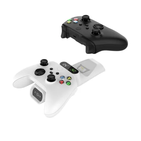 FIXED Dobíjecí stanice pro dva bezdrátové ovladače Xbox Series S, X a One bílá