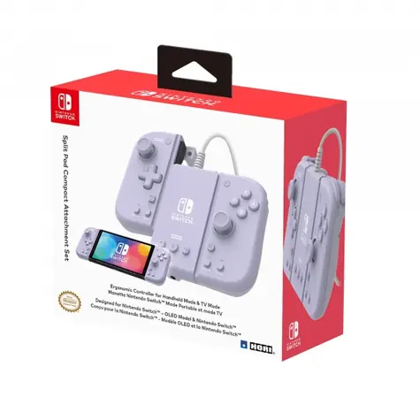 HORI Switch Split Pad Pro Attach Set Lavender / herní ovladače pro Nintendo Switch