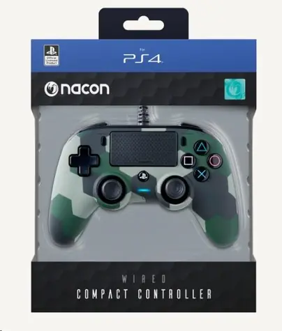 Nacon Wired Compact Controller camo green / ovladač pro PlayStation 4 