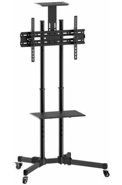 Techly ICA-TR16T mobilní držák LCD pro 37-70" obrazovky černá / VESA 600x400 / nosnost 50kg / 1x police 