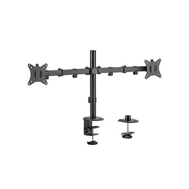 Gembird MA-D2-01 Stolní držák pro 2 monitory do 32" / standarty VESA 75x75 & 100x100 / na stůl / nosnost 9 kg / nastavit