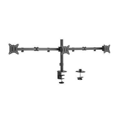 Gembird MA-D3-01 Stolní držák pro 3 monitory do 27" / standarty VESA 75x75 & 100x100 / na stůl / nosnost 7 kg / nastavit