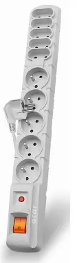 Acar S10 1.5m kabel / 5+5 zásuvek / přepěťová ochrana / bílá