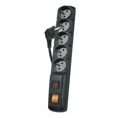 EMOS přepěťová ochrana F5 - 5 zásuvek, 1.5m, černá