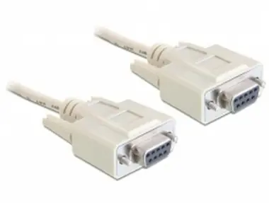 DeLock sériový kable Null modem 9 pin samice/samice / 5 m